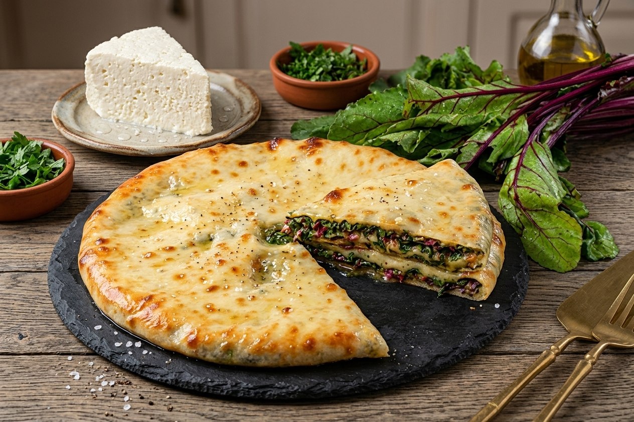 цахараджин(пирог с листьями)